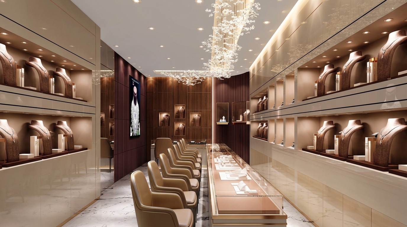 Luminary Gold Showcase Vitrines